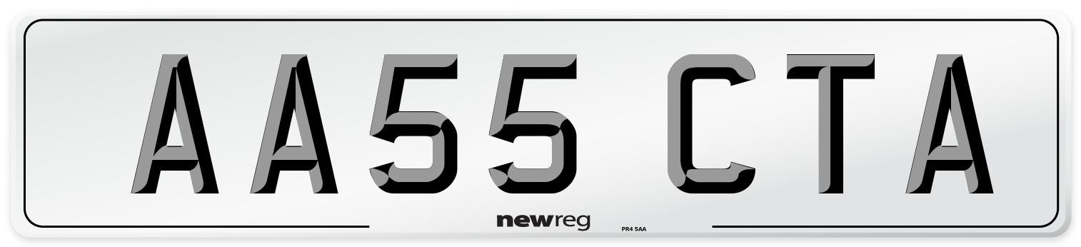AA55 CTA Number Plate from New Reg